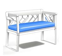 Kosiproducts 2 Seater Outdoor Bench Seating Pad Cushion for Garden Benches Patio 3 Sizes, 12 Colours (Royal Blue, BNCH-3 [120X33X5])