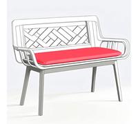 Kosiproducts 2 Seater Outdoor Bench Seating Pad Cushion for Garden Benches Patio 3 Sizes, 12 Colours (Red, BNCH-3 [120X33X5])