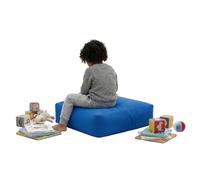 Kosiproducts Bean Bag Floor Cushion Square BeanBag Pillow Outdoor Indoor Garden Chair Seat slab kids 60cm x 60cm family patio indoor 10cm & 20cm Thick [Royal, 10CM]