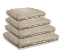 Kosiproducts Beanbag Floor Cushions Pillow Plush Velvet 100% Soft Polyester-Oyster-84x65