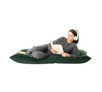 Kosiproducts Beanbag Floor Square Cushions Pillow Plush Velvet 100% Soft Polyester-[90cmx90cm, Bottle Green