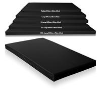 Kosiproducts Gym Crash Mat, High Density Medium Firm 9CM Thick Foam, [Black, Medium]
