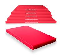 Kosiproducts Gym Crash Mat, High Density Medium Firm 9CM Thick Foam, [Red, Large]