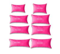 Kosiproducts Throw Rectangle Pillow Cushions + Covers, Water Resistant 100% Polyester, Hollow Fibre Filling [50cmx30cm, Pink]