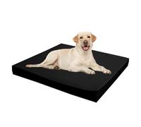 Kosiproducts Waterproof Dog Bed Mattress, Foam, 190gsm Soft Polyester, Cage Crate Mat, Pet Bed, Removable and Washable Cover [50cm x 50cm x 10cm, Black]