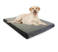 Kosiproducts Waterproof Dog Bed Mattress, Foam, 235gsm Soft Polyester Cage Crate Mat, Removable and Washable Cover [Medium, Black]
