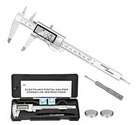 Kosiy 150mm Digital Calipers, 6 Inch Digital Vernier Caliper, Stainless Steel, with Extra-Large LCD Screen, Auto-Off Feature, Inch and Millimeter Conversion