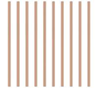 Kosiy 3mm Copper Round Rod, Favordrory 10PCS Copper Round Rods Lathe Bar Stock, 3mm in Diameter 100mm in Length