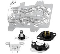 Kosiy DC47-00019A Dryer Heating Element for Samsung, DC47-00018A & DC96-00887A & DC47-00016A & DC32-00007 Thermal Fuse, Thermostat Dryer Parts, Replace for PS2038533, AP4201899 and 35001247 by TOMOON