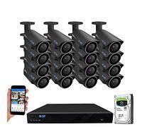 Kosiy GW Security 16 Channel 4K 8MP Network NVR HD 5MP IP Security Camera System with 16 x 1920P Outdoor 2.8-12 mm Varifocal Zoom PoE Bullet Cameras and Pre-installed 4TB HDD (VDW16CH16C5061IP)