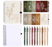 Kosiz 10 Sets Christian Gifts Bulk for Women Back to School Bible Set Religious A6 Spiral Notebook Journaling Study Supplies Scripture Notepad Ballpoint Pen for Church Sunday School (Joyous Colors)