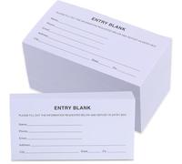 Kosiz 1000 Pcs Raffle Ticket Sheets Double Roll Entry Forms for Raffle Tickets with Name Phone Email for Auction School Events Network Contests Marketing(White)