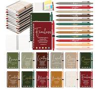 Kosiz 24 Sets Christian Gifts Bulk for Women Men Inspirational Bible Verse Notebooks Prayer Journals and Encouragement Ballpoint Pens Spiral Journals for Sunday School Church (Bright Color)