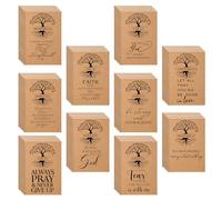 Kosiz 50 Pcs Christian Journals Bulk Family Reunion Gifts Inspirational Mini Bible Verse Notebooks Religious Kraft Notepads for Family Gathering Party Souvenir Gifts