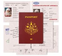 Kosiz Santa's Lost Christmas Passport Claus Travel Card Father Christmas Box Fillers Stocking Filler Ornaments Travel Xmas Santa's Themed Supplies