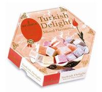 Koska Mixed Flavour Turkish Delight (250g) - Hand-Made, Dusted Rose, Lemon, Orange and Mint Turkish Delight