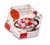 Koska Rose Flavour Turkish Delight (250g) - Hand-Made, Dusted Rose Turkish Delight