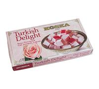Koska Rose Flavour Turkish Delight (500g) - Hand-Made, Dusted Rose Flavoured Turkish Delight