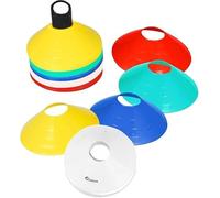 Kosma 50 Pack Sports Training Cones with Carry Stand, Agility Marker Set, Multi-Color