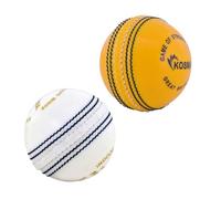 Kosma Cricket Incrediball Practice Balls (2 Pack- White, Yellow) Real Bounce Enable Players to Develop their playing Skills without the Risk of Injury