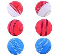 Kosma Cricket Incrediball Practice Balls (6 Pc- 2Pc each Red/White, Pink, Blue) Real Bounce Enable Players to Develop their playing Skills without the Risk of Injury