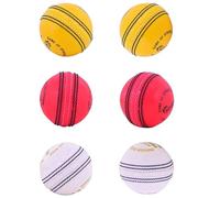 Kosma Cricket Incrediball Practice Balls (6 Pc-2Pc each Yellow, Pink, White) Real Bounce allows players to develop their playing skills without the risk of injury | Traditional Coaching Cricket Ball