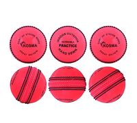 Kosma Cricket Incrediball Practice Balls (6 Pc) Real Bounce Enable Players to Develop their playing Skills without the Risk of Injury | Traditional Coaching Cricket Ball - Pink Color
