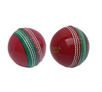 Kosma Hand Stitched 2 piece Leather Cricket Ball ( 1 Pack) |Standard Size - 5.5 oz / 156 grams | Premium Quality Leather Flag Cricket Ball | Fan Edition - Bangladesh Flag | Perfect Souvenir & Gift