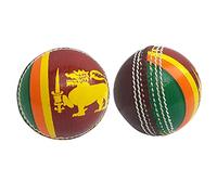 Kosma Hand Stitched Leather Cricket Ball (1 pack) - 5.5 oz Leather Flag Cricket Ball | Fan Edition - Sri Lanka Flag | Perfect Souvenir & Gift