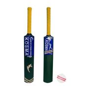 Kosma Kwik Cricket Bat set with 1 Wind ball with seam | Junior Crazy Cricket Bat No 6 (31”)| Cricket Coaching Equipment | Green & Yellow