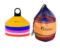 Kosma Pack of 100 Multi Sports Training Space Marker Cone Set with Carry Stand | Agility Training Cones - Assorted colours Yellow, Orange, white, Blue, Pink