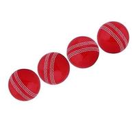 Kosma Pack of 4 Windball Cricket Ball |Indoor & Outdoor Soft Training Cricket Ball for Coaching Practice (Red with White Seam)