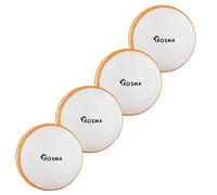 Kosma Pack of 4 Windball Cricket Ball | Indoor & Outdoor Soft Training Cricket Ball for Coaching Practice (White with Orange seam)