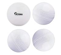 Kosma Pack of 4 Windball Cricket Ball | Indoor & Outdoor Soft Training Cricket Ball for Coaching Practice (White)