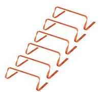Kosma Pack of 6 Agility Training Fitness Flat Hurdles | Multi-Sport Speed Training Aid with Carry Handle :Size 9 Inch - Color : Orange