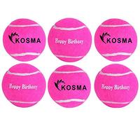 Kosma Pack of 6 Tennis Ball | Training Ball for Dogs, Super Bounce, Perfect for Begginer Cricket Training Practice | Cricket Balls - Colour: Pink