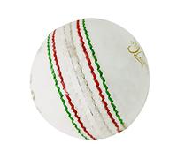 Kosma Premium Quality Leather Cricket Ball | Standard Size - 5.5 oz | Tanned Leather Ball for Cricket Practice - White Colour