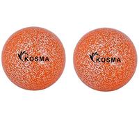 Kosma Set of 2 Glitter Hockey Ball | Outdoor Sports PVC Practice Training Balls (Orange)