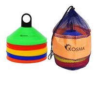 Kosma set of 50 Pc Multi Sports Training Space Marker Cone Set with Carry Stand | Agility Training Cones - (10pc Each - Red, Green, Blue, Orange, Yellow)