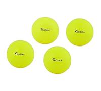 Kosma Wind Cricket Balls - Pack of 4 | Soft Training Balls for Indoor & Outdoor Practice | Fluorescent Yellow | Lightweight Coaching Balls