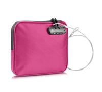 KOSMCCO Beach Locking Bag, 9x7.5 Inch Portable Safe for Phone, Wallet, Keys | Anti-Theft Locking Travel Pouch for Pool, Vacation, Rose Red, 9x7.5x0.75 inches