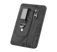 KOSMCCO RFID Blocking Clip Stash Pocket, Compact Hidden Travel Belt Wallet for Cards & Cash - Slim Pickpocket-Proof Design for Everyday Carry, Black