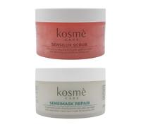 Kosmè Pre and Post Hair Removal Kit - Body Scrub 200ml + After Wax Cream 200ml - Complete Preparation and Soothing Routine - Smooth and Soft Skin - Body and Bikini