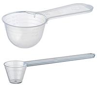 Kosmetex Small Measuring Spoons, 1 x 3 ml and 1 x 30 ml with Scale, Set of 2