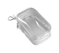 Kosmetiktasche Klein Für Handtasche - Beauty Bag Transparent | Wasserdicht Kulturbeutel Durchsichtig PP 6.5x4x10.5cm - Makeup Tasche Reise Organizer Mit Schlüsselanhänger