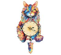 Kosmickiss 3D Wooden Puzzles for Adults, Maine Cat Mechanical Model Kits, DIY Wall Clock Puzzle, Gifts for Cat Lovers, Home Decor Creative Gifts for Men and Women, Pendulum Wood Craft