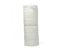KOSMOH Foldable Organic Cotton Yoga Mat Natural Travel Yoga Mat 72"x26" - Yoga Rug 8mm Thick - Exercise, Workout, & Fitness Rug Made of 100% Cotton Khaadi (White)