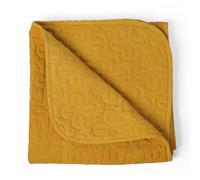 KOSMOH Handmade Organic Cotton Yoga Mat 8mm Thick | 100% Khadi Cotton Mat for Yoga, Exercise & Meditation | Eco-Friendly, Skin-Friendly & Naturally Dyed Mat for Indoor & Outdoor Use (72"x26", Yellow)