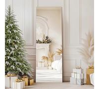 Kosmonia 56x18 Frameless Full Length Silver Coating Mirror w/Distortion Free, HD Reflection &Anti Desilvering, Tempered Glass & Shatter Proof Film Doubling Safety, Easy Setup w/Stand, Wall/Standing