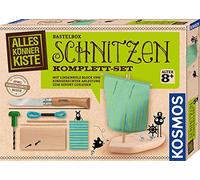 Kosmos 604608 AllesKönnerKiste Carving Complete Set, with Children's Carving Knife, Basswood Block, Boat Carving Set, Craft Set for Children from 8 Years